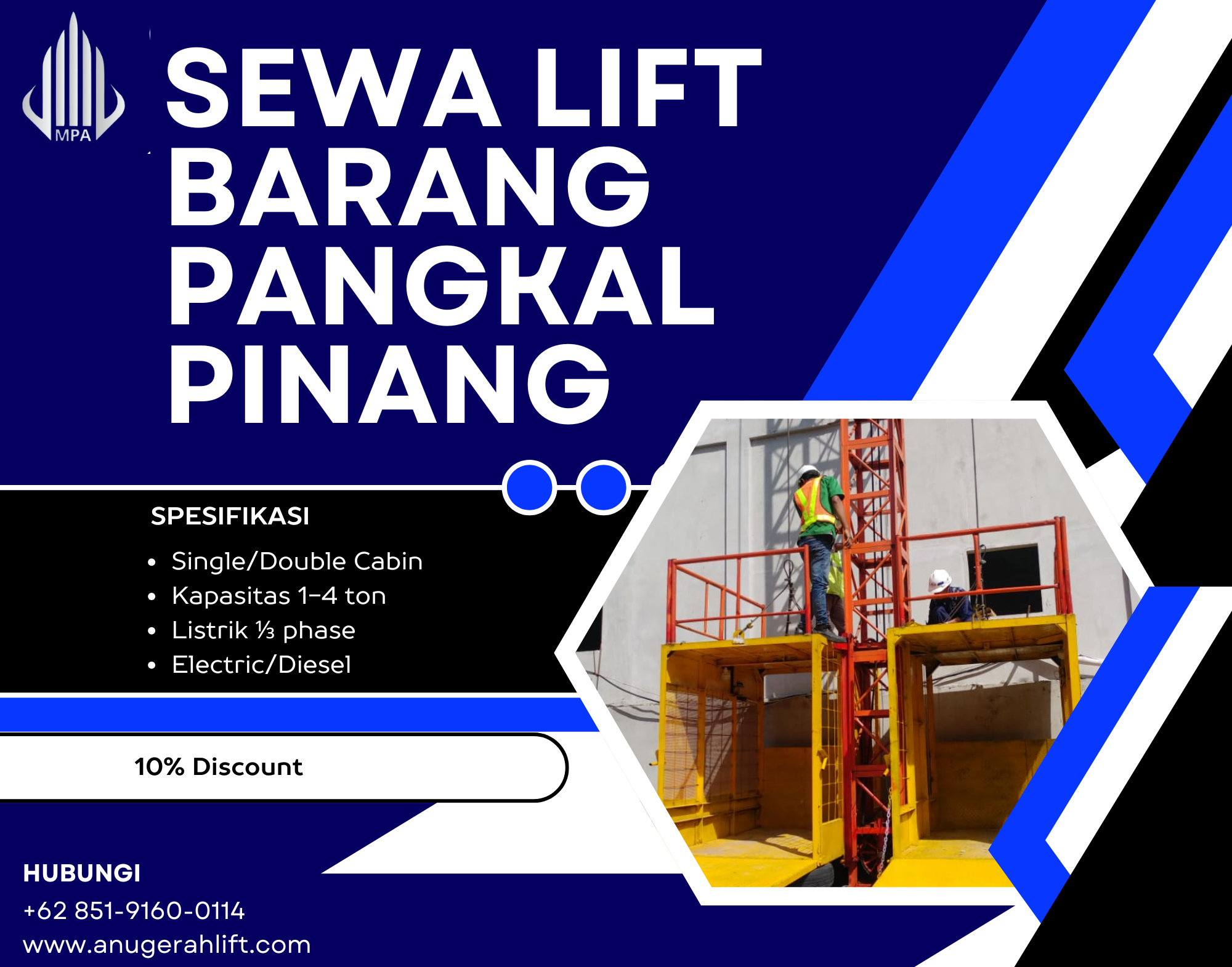 Sewa Lift Barang Palembang