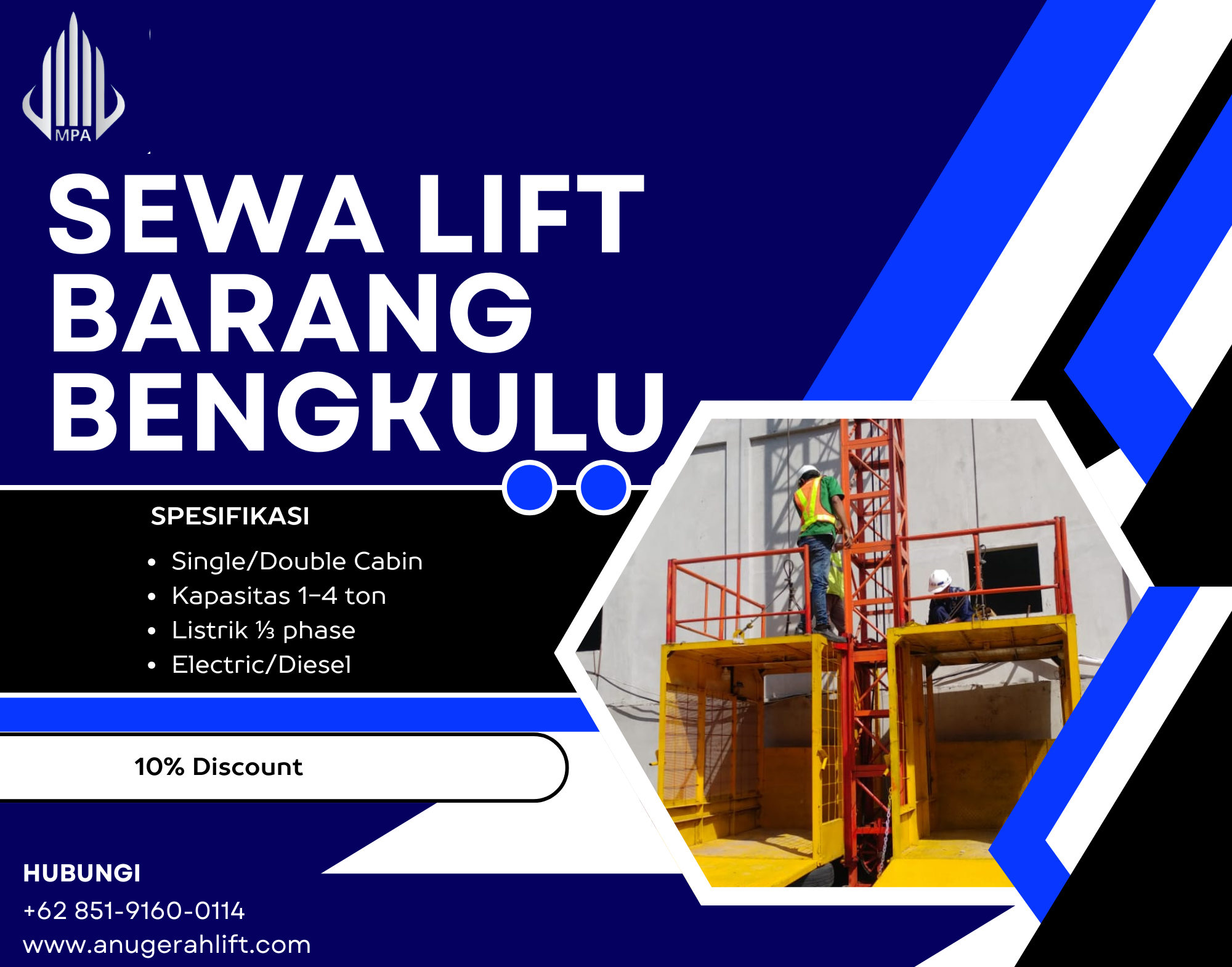 Sewa Lift Barang Bengkulu